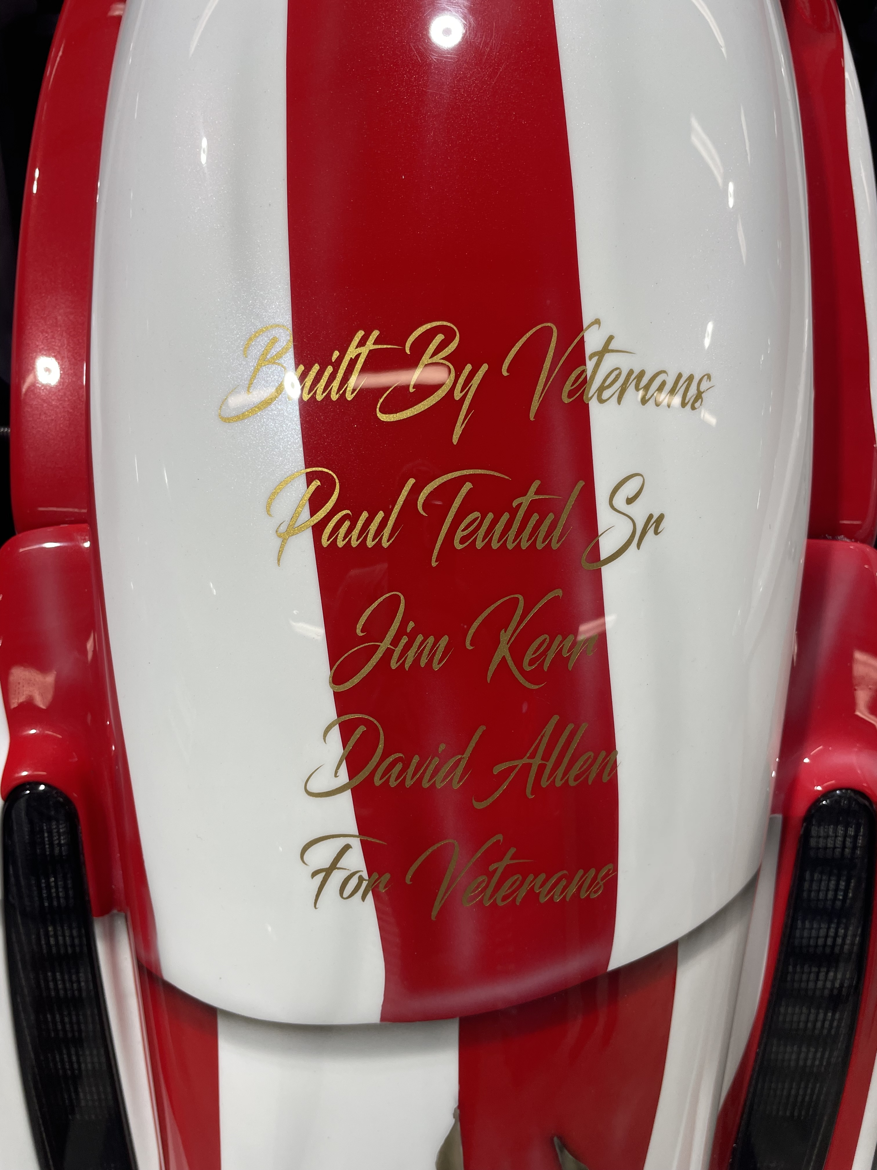 Team meeting a veteran.